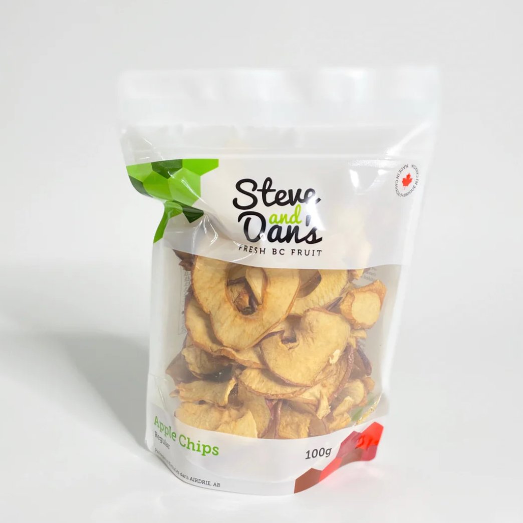 Apple Chips Plain - 100g Bag Edmonton | Forage Farmers Market