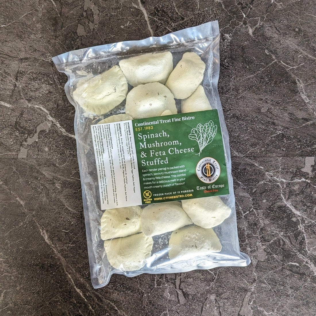 Spinach, Mushroom, & Feta Cheese Stuffed Pierogies - Forage Market - Continental Treat
