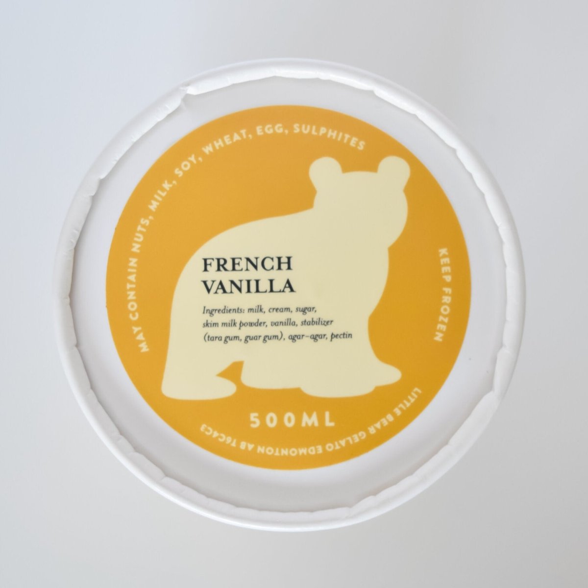 French Vanilla Gelato - 500 ml - Oonnie - Little Bear Gelato