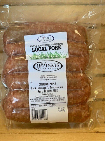 Maple Sausage - 6 Pack - Oonnie - Irvings Farm Fresh Pork