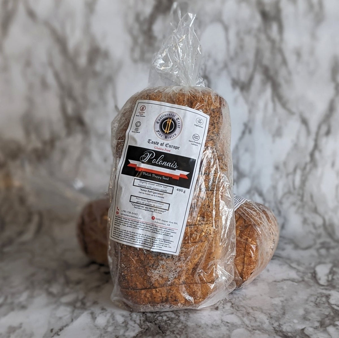 Poppy Seed Gluten Free Bread - 495g - Oonnie - Continental Treat